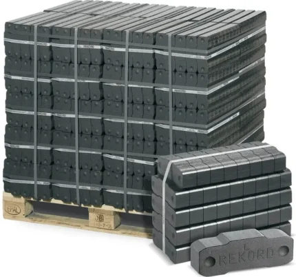Rekord Braunkohlebriketts 1000 kg Palette – Premium Briketts mit langer Glutdauer